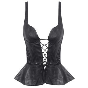 Agent Provocateur Elvah Leather Corset Top small UK 8 NWT